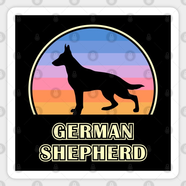 German Shepherd Vintage Sunset Dog Sticker by millersye